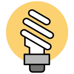 Energy Saving Light Bulbs SVG Icon